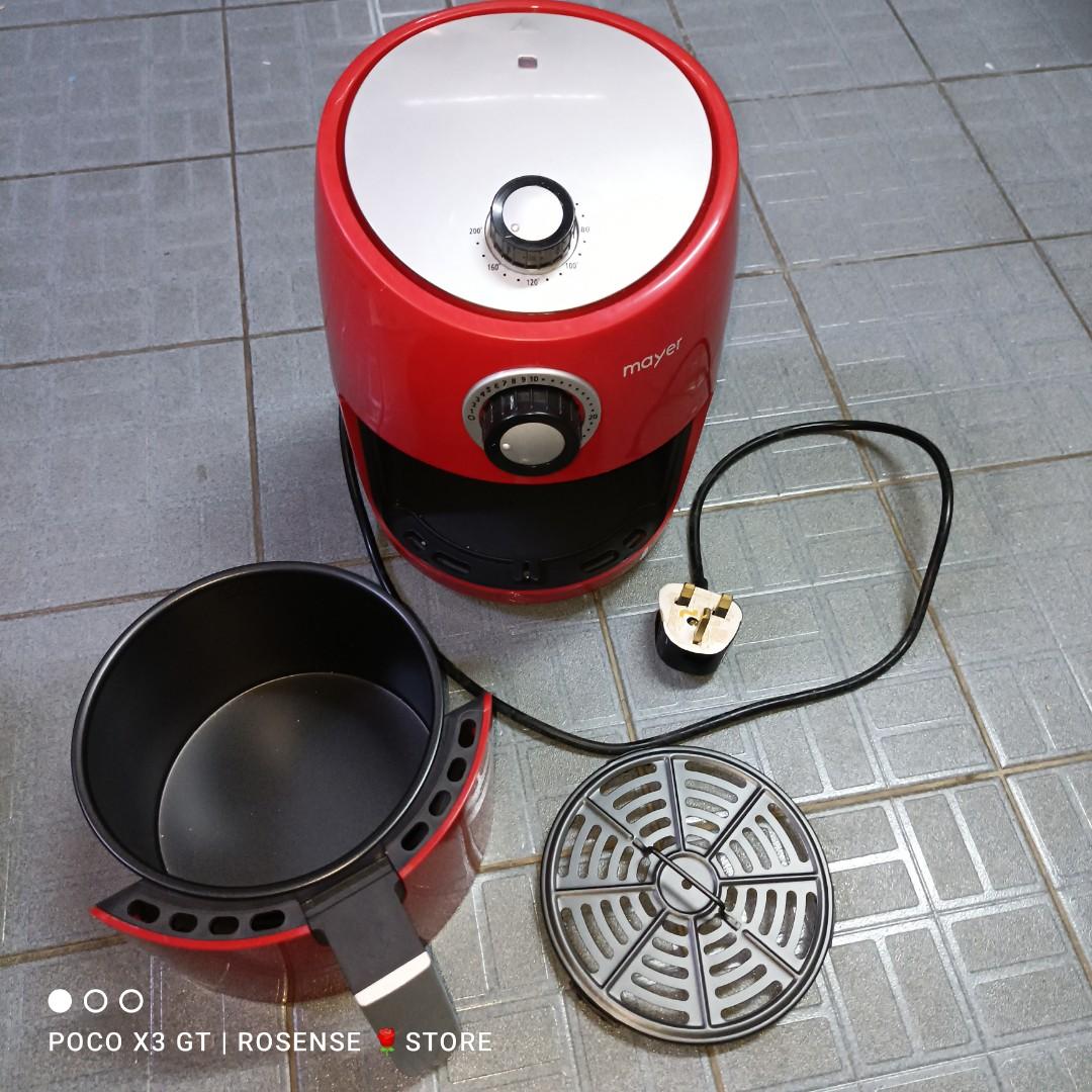 1.7L Mayer Mini Air Fryer MMAF201 Red 200 power Use 1 time for testing only, TV & Home