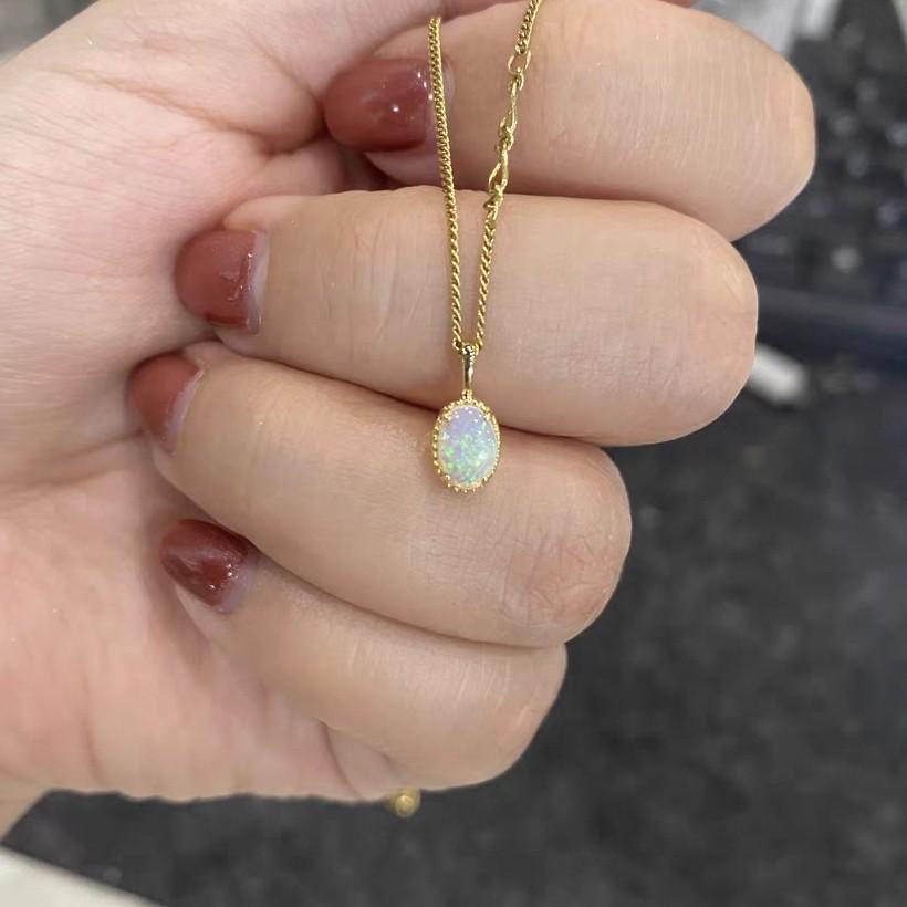 Opal sales stone locket