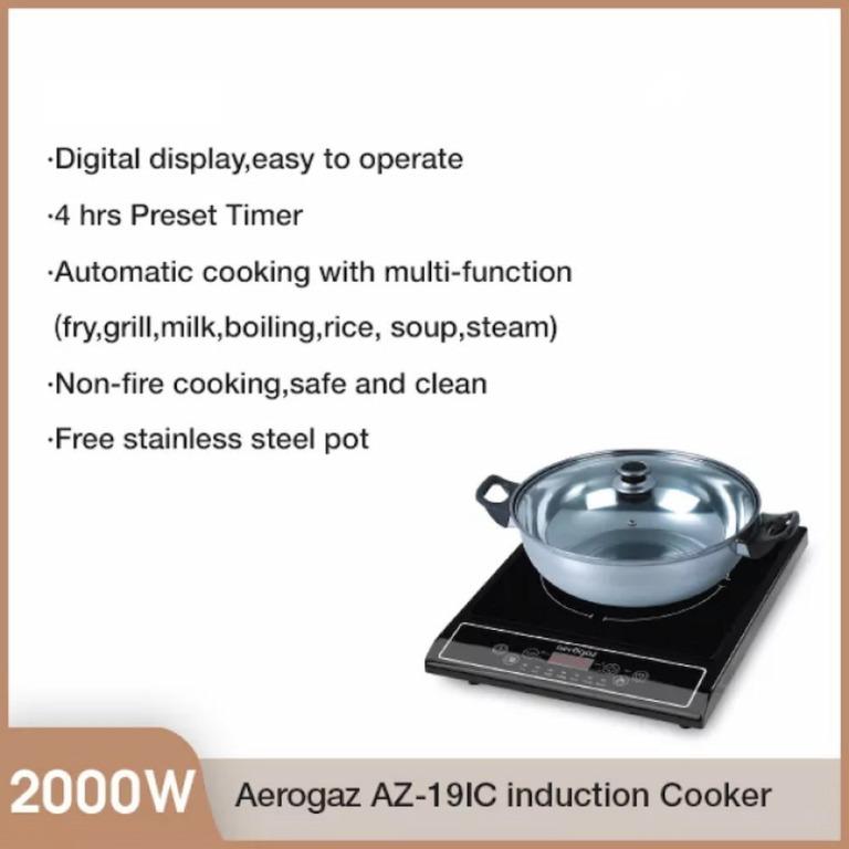 AEROGAZ 2000W INDUCTION COOKER, TV & Home Appliances, Kitchen