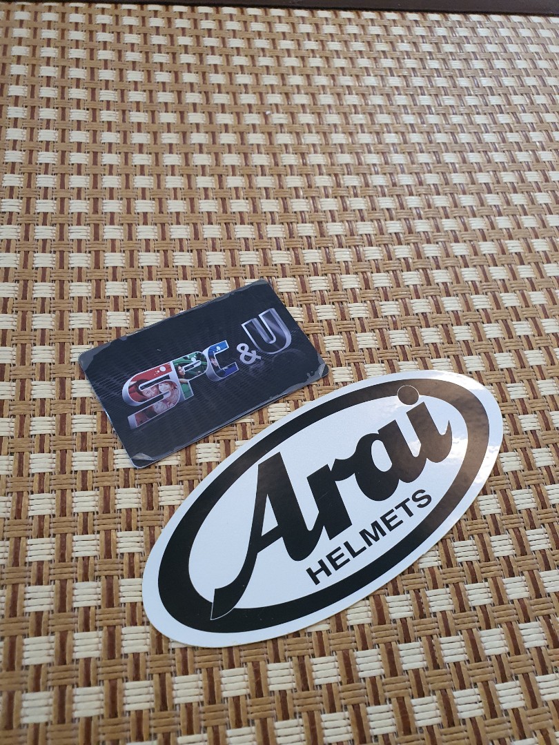 Arai helmet sticker, Motorcycles, Motorcycle Apparel on Carousell