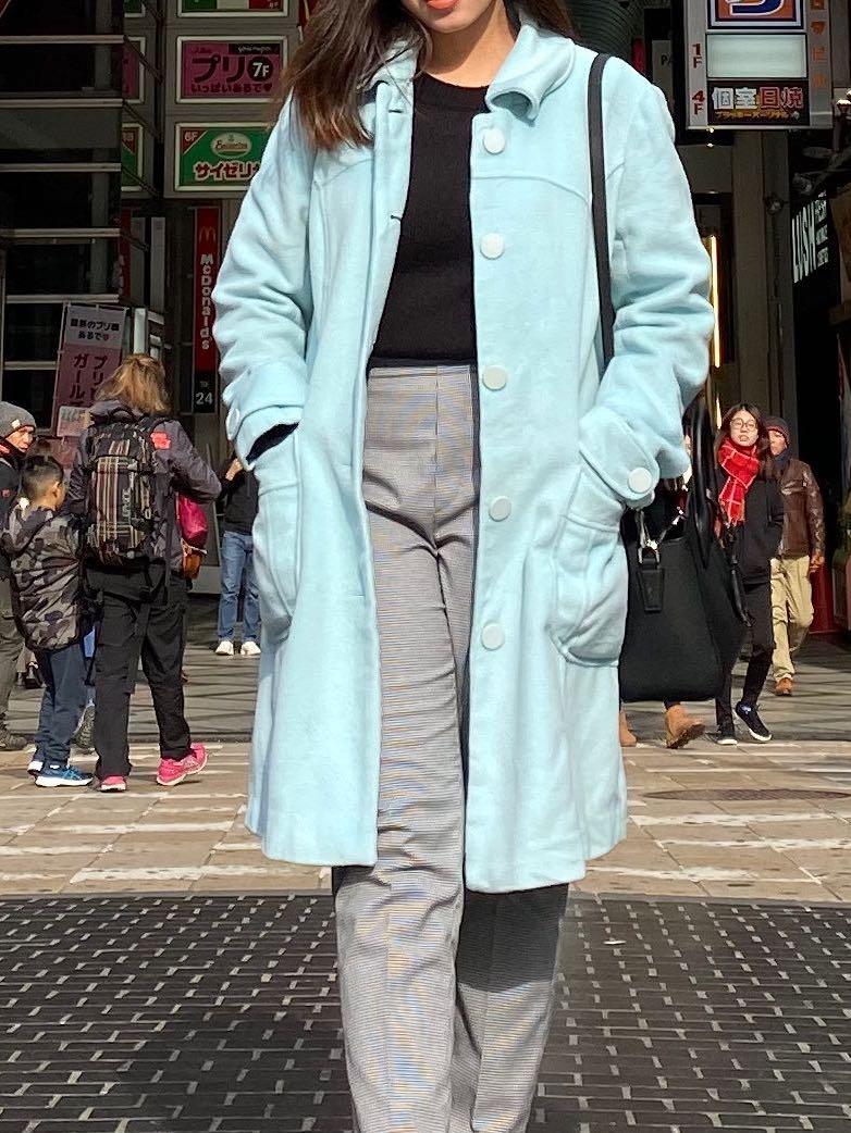 Pastel Blue Winter Coat Women s Fashion Coats Jackets and Outerwear on Carousell