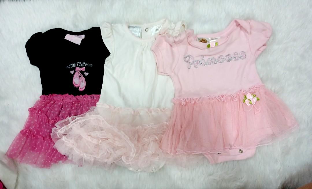 Baby dress with tutu (Category: Babies & Kids Fashion) located in Manila. Submitted by kzpot (Listing ID 1125467453, Image 1). Description: BABY ONESIS DRESS WITH TUTU 3-6MONTHS 75 EACH EUC black dress (SOLD) princess (Sold).