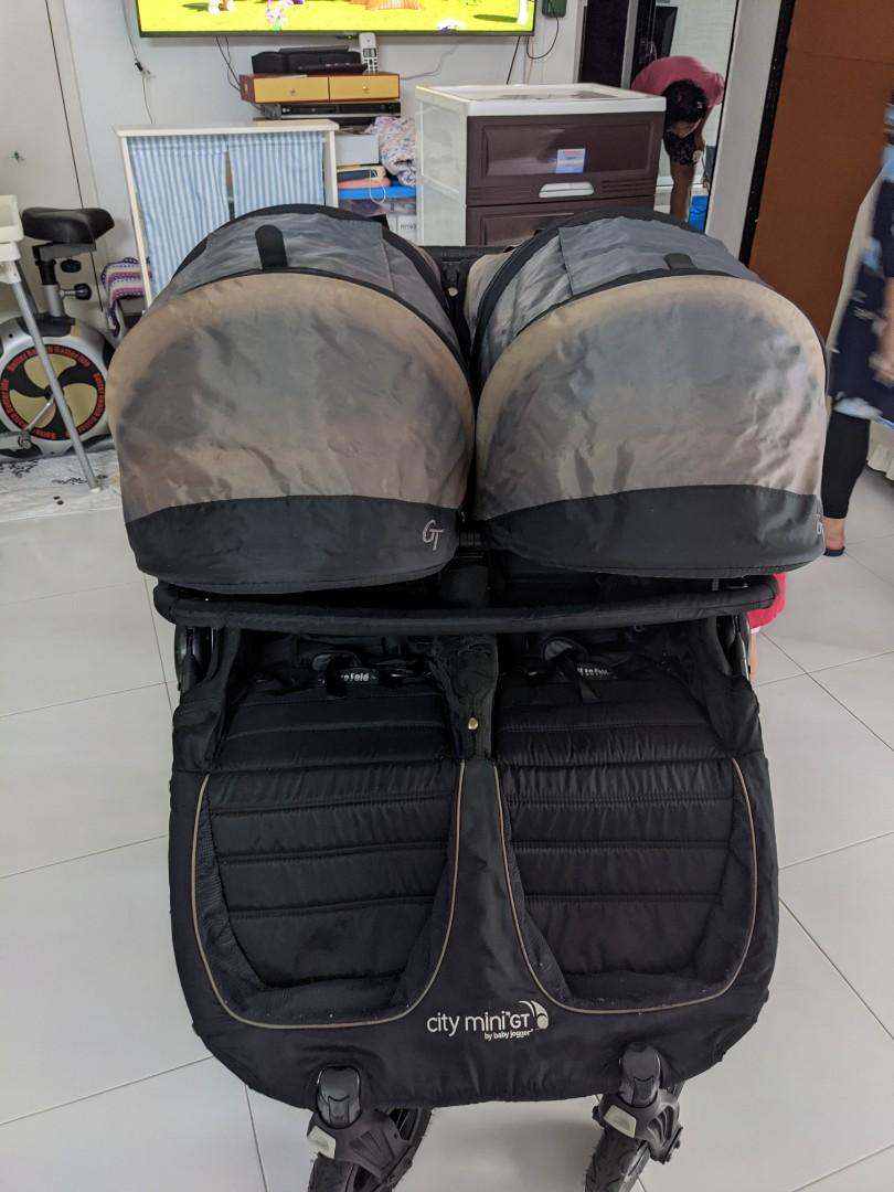 Baby Jogger 2016 City Mini GT Double Stroller Black Babies Kids Going Out Strollers on Carousell
