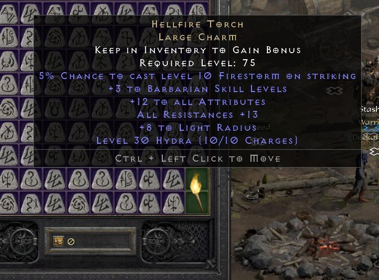 Barbarian Hellfire Torch D2R 12/13, Video Gaming, Video Games, Others