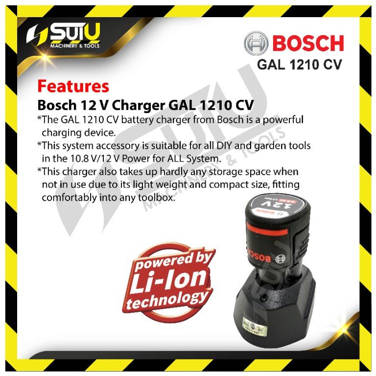 [ WHILE STOCK LAST ] BOSCH GAL 1210 CV / 1600A00HR3 12V Li-Ion Fast ...