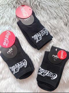 Brand New Cotton On Black Coca Cola Women socks