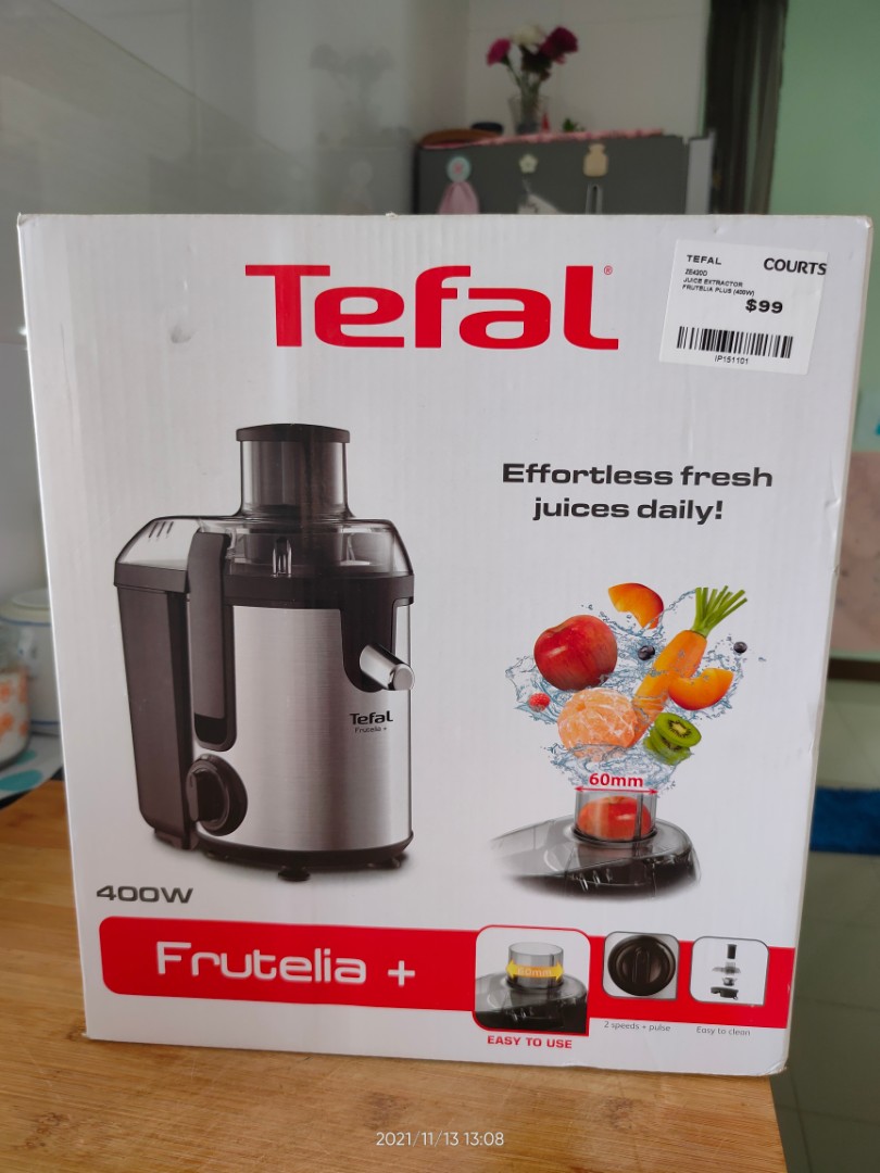 BRAND NEW TEFAL ZE420D 400W Juice Extractor Frutelia Plus, TV & Home