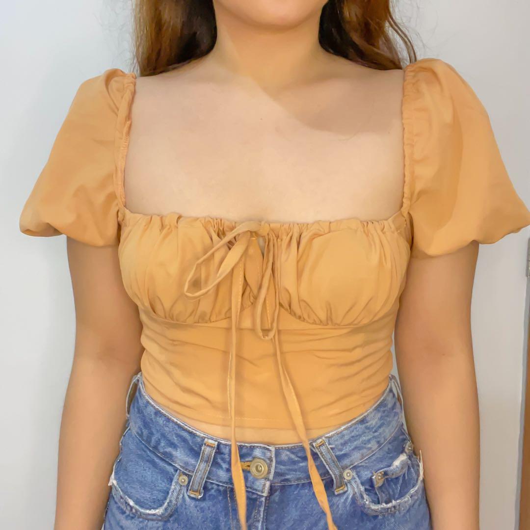 Bustier puff best sale sleeve top