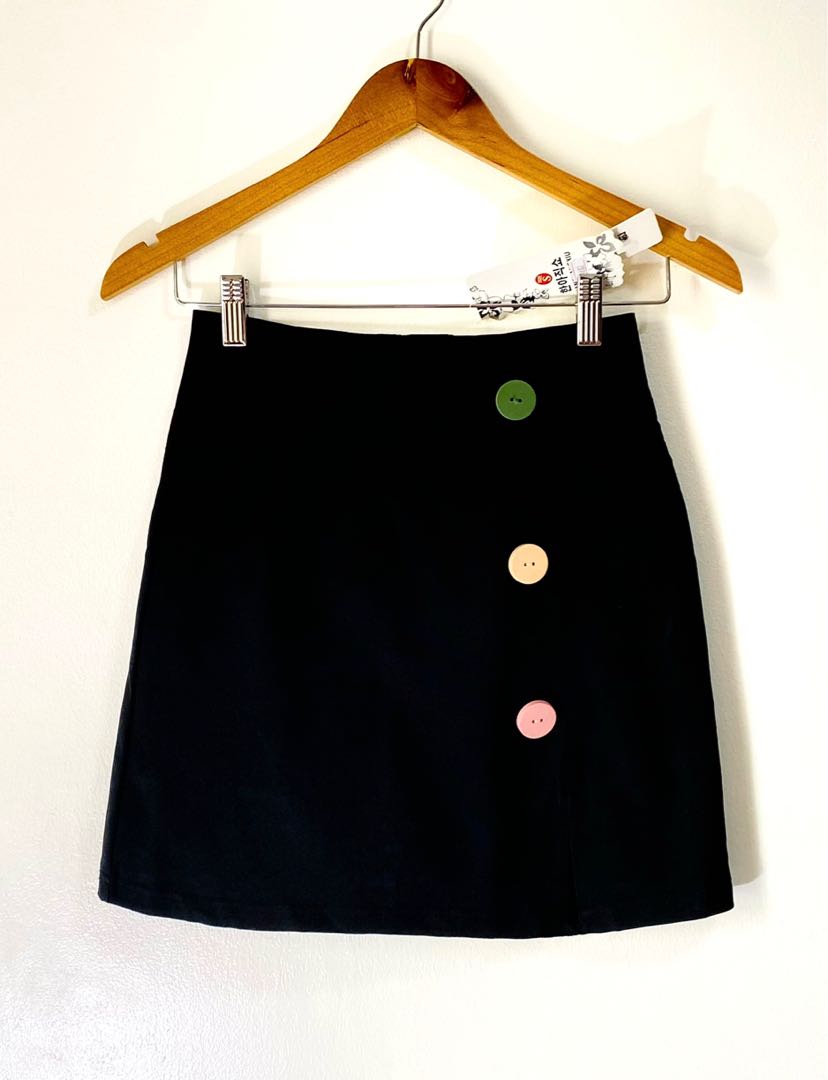 Candy Button Mini Skirt, Women's Fashion, Bottoms, Skirts on Carousell