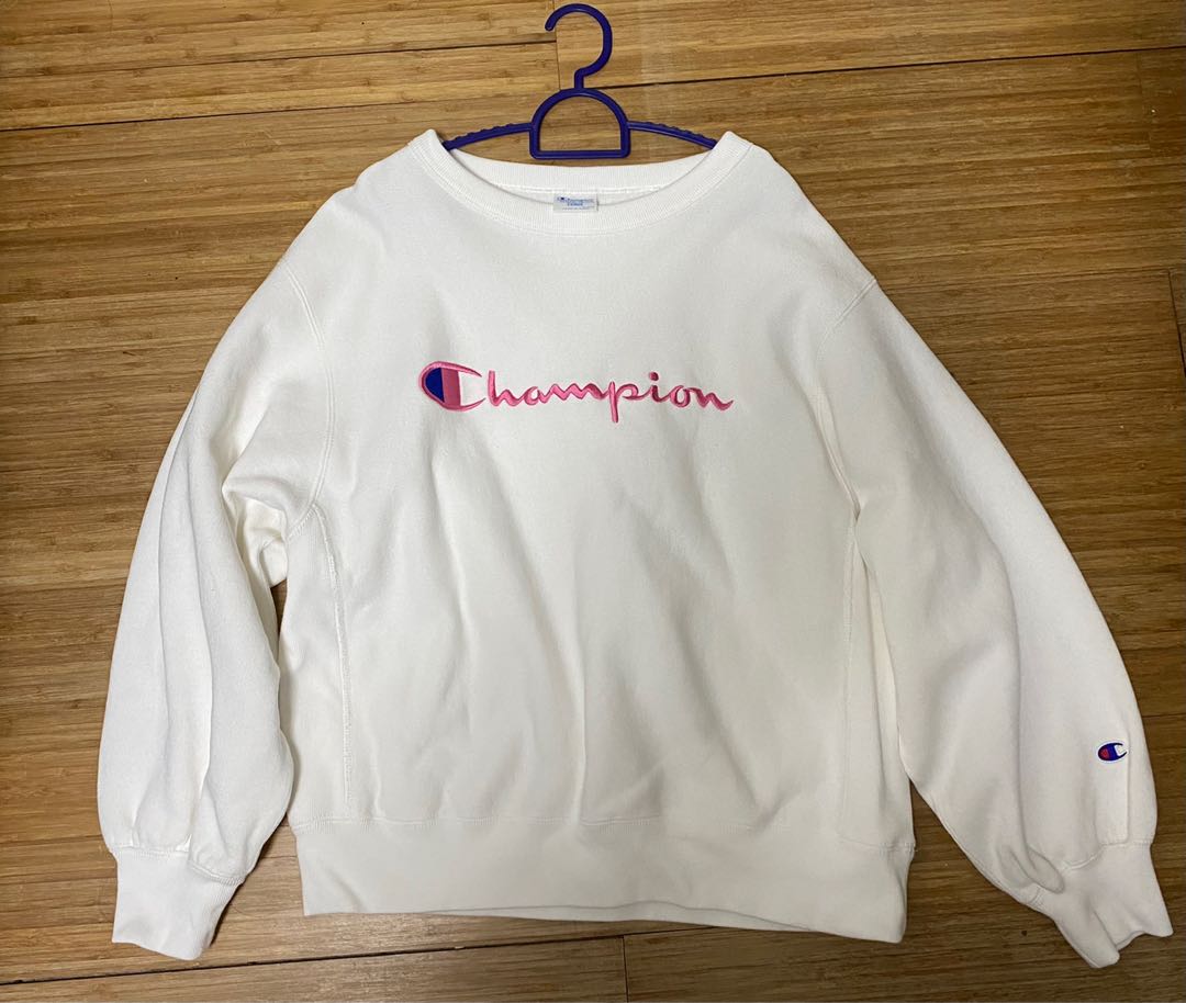 champion white pullover
