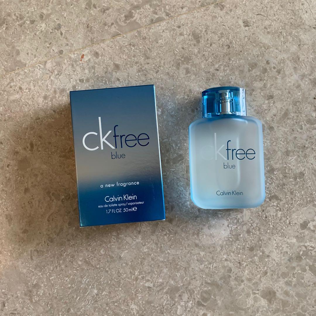 CK free blue perfume cologne spray, Beauty & Personal Care, Men's Grooming  on Carousell
