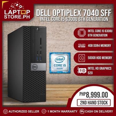 Computer Desktop Package CPU DELL 7040 SFF Intel Core i5 4gb 500gb (6th generation) (Category: Desktops) located in Quezon City. Submitted by laptopstore.ph (Listing ID 1125393926, Image 1). Description: ▪️ DELL 7040 Small Form Factor 📌 Intel Core i5 (6th generation) 📌 4gb ddr4 memory (2 X 2gb) 📌 160gb sata 📌 Intel HD Graphics 520 📌 LAN 📌 USB port 📌 PS2 ports 📌 HDMI Package: System Unit Freebies: Power Cord WARRANTY: 1 Month Warranty Repl