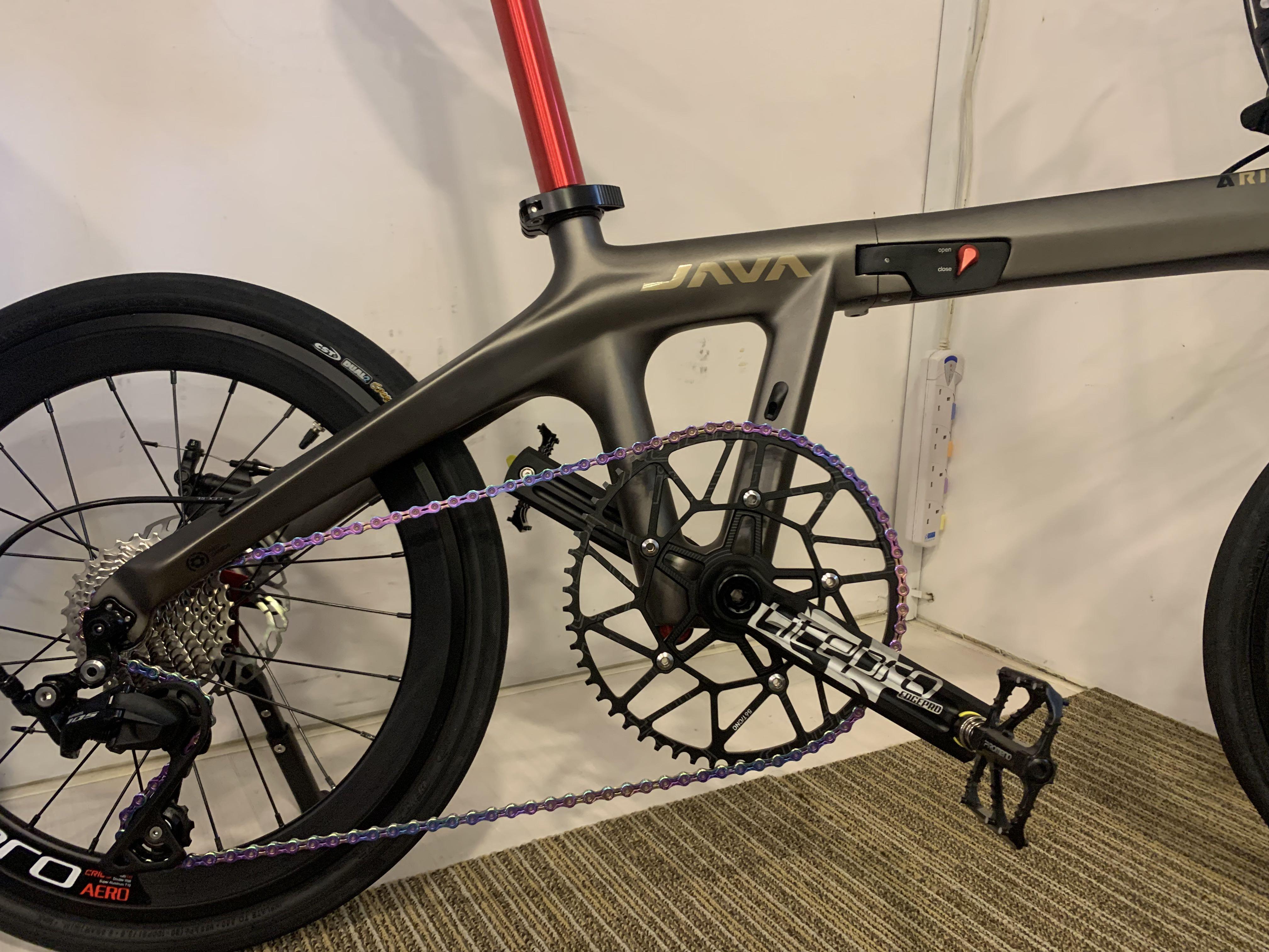 Custom build and conversion Java Aria (Category: Parts & Accessories) located in Singapore. Submitted by autumn_angel_sports_pte_ltd (Listing ID 1125299655, Image 1). Description: We provide custom build , upgrading and conversion for Java aria, Java Mini Velo! Groupset , wheelset and hydraulic brake Item quoted is labour for upgrading of parts .