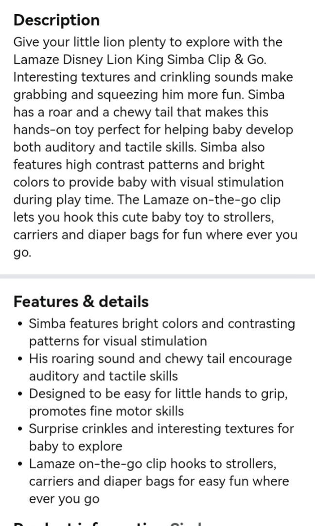 Lamaze lion king 2025