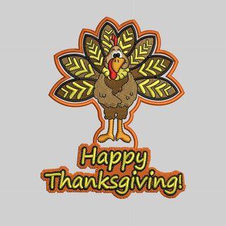 Embroidery Design: Thanksgiving Turkeyness