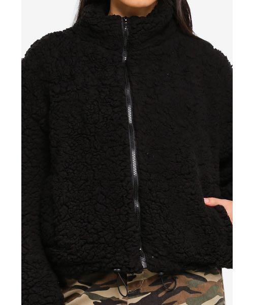 Factorie teddy bomber jacket in cream Women s Fashion Coats