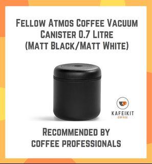 Fellow Atmos Coffee Vacuum Canister - Matt Black / White 0.7 Litre