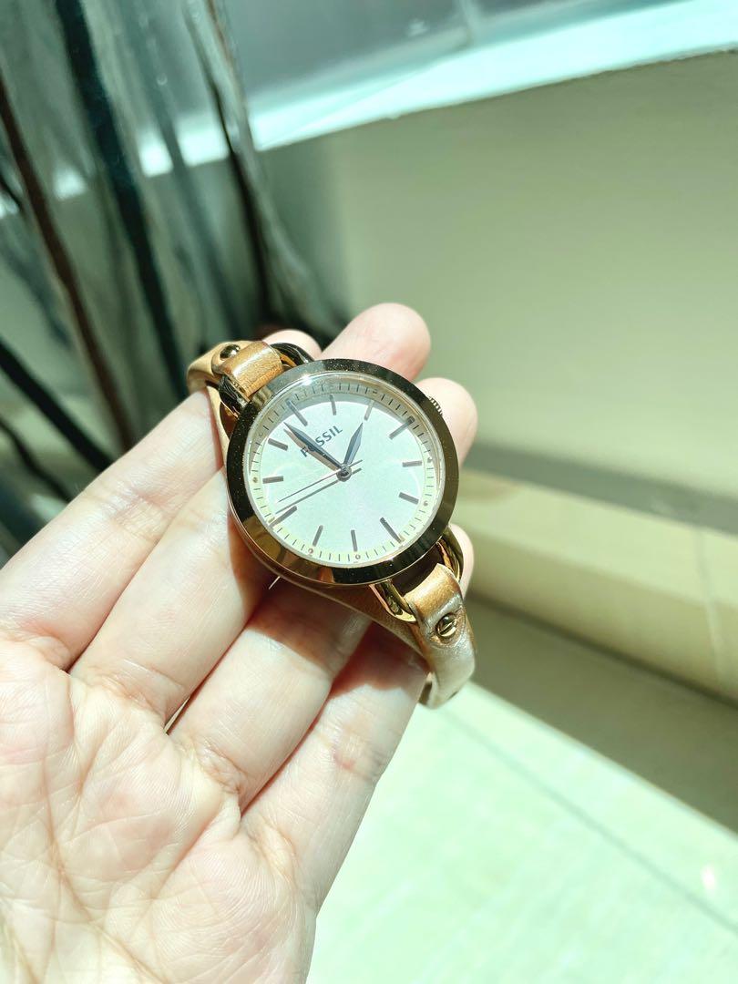 FOSSIL CLASSIC MINUTE THREE HAND TAN LEATHER WATCH BQ3030