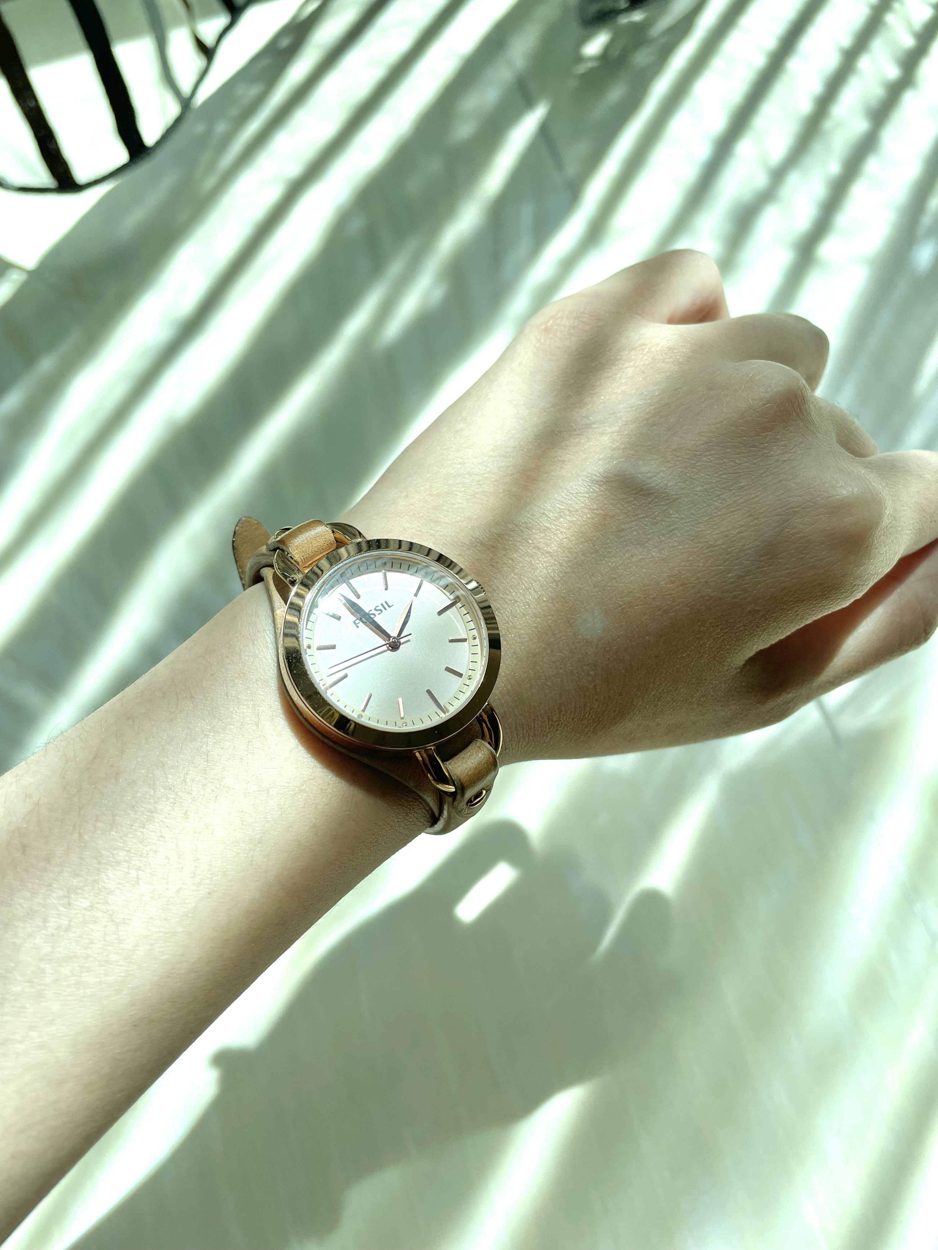 FOSSIL CLASSIC MINUTE THREE HAND TAN LEATHER WATCH BQ3030