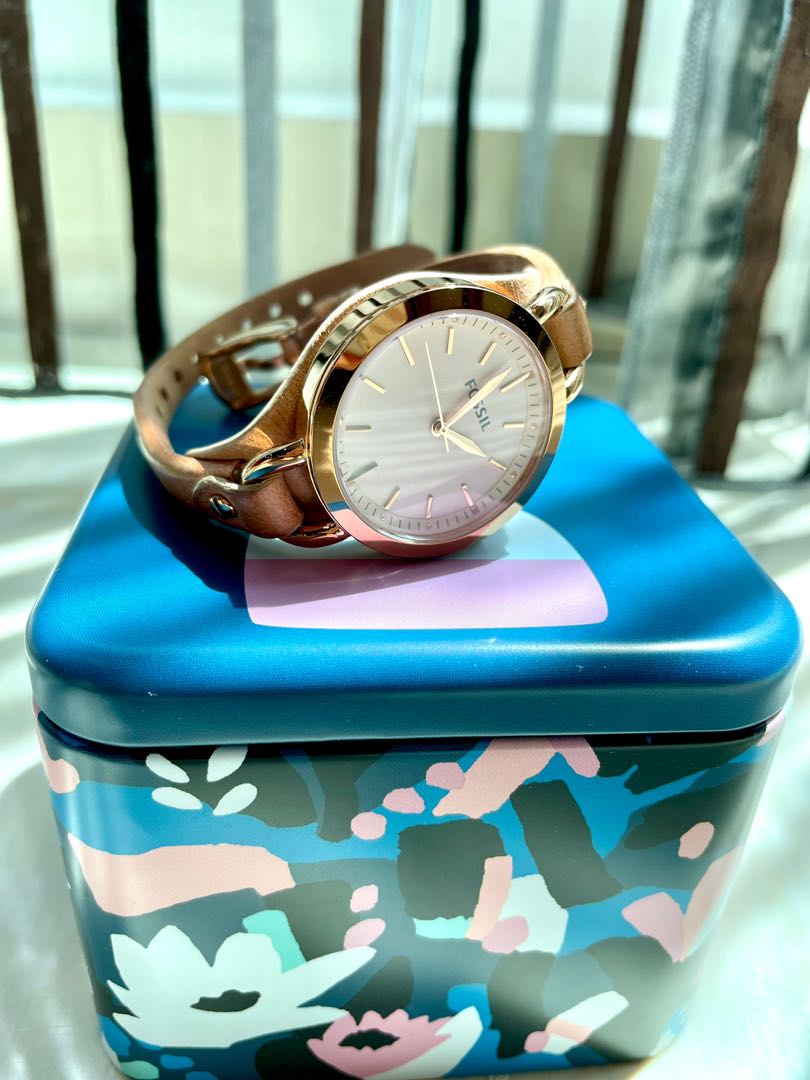FOSSIL CLASSIC MINUTE THREE HAND TAN LEATHER WATCH BQ3030 Women s Fashion Watches Accessories Watches on Carousell
