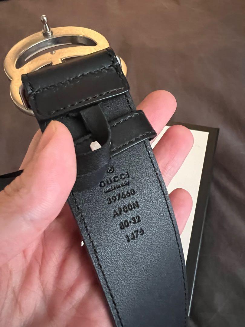 Discount Gucci unisex belt Big G thick