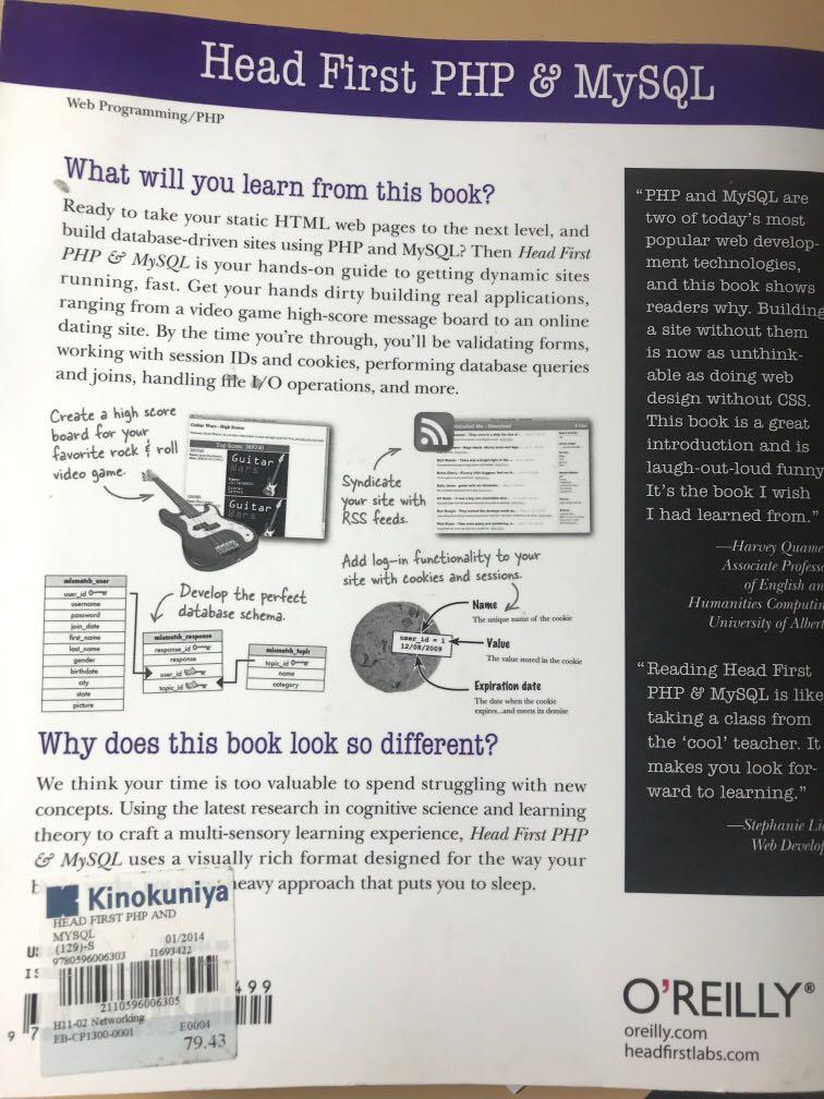 Head First PHP & MySQL, Hobbies & Toys, Books & Magazines, Textbooks on Carousell