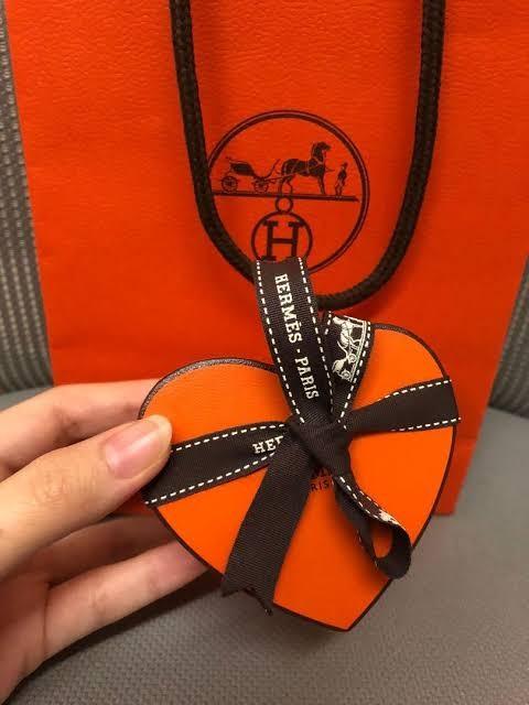 Hermès Mini Coeur Twilly Scarf Ring 💗 全新正品愛馬仕心形絲巾扣淺