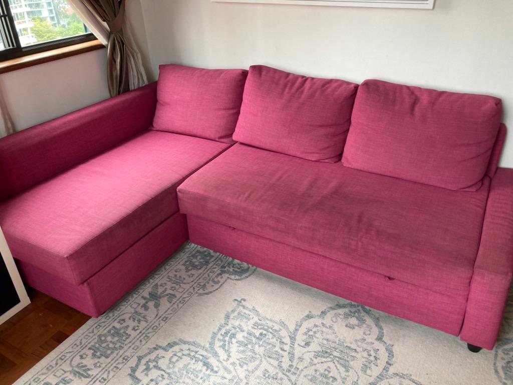 IKEA corner storage sofa bed, Furniture & Home Living, Furniture, Sofas