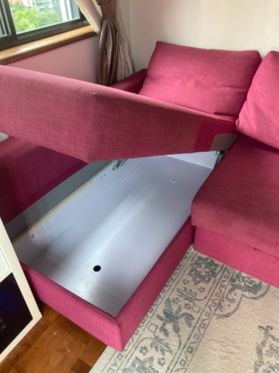 IKEA corner storage sofa bed, Furniture & Home Living, Furniture, Sofas