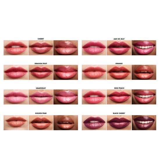INSTOCK ELF Sheer Slick Lipstick Black Cherry, Golden Pear, Cherry