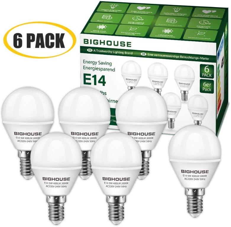 400LM COB Light Not Dimmable 40W Incandescent Bulb Equivalent 3000K/6000K Color : Warm White AC220V Light Bulbs LED Bulbs E14 5W LED Light Bulb 5 Pack 