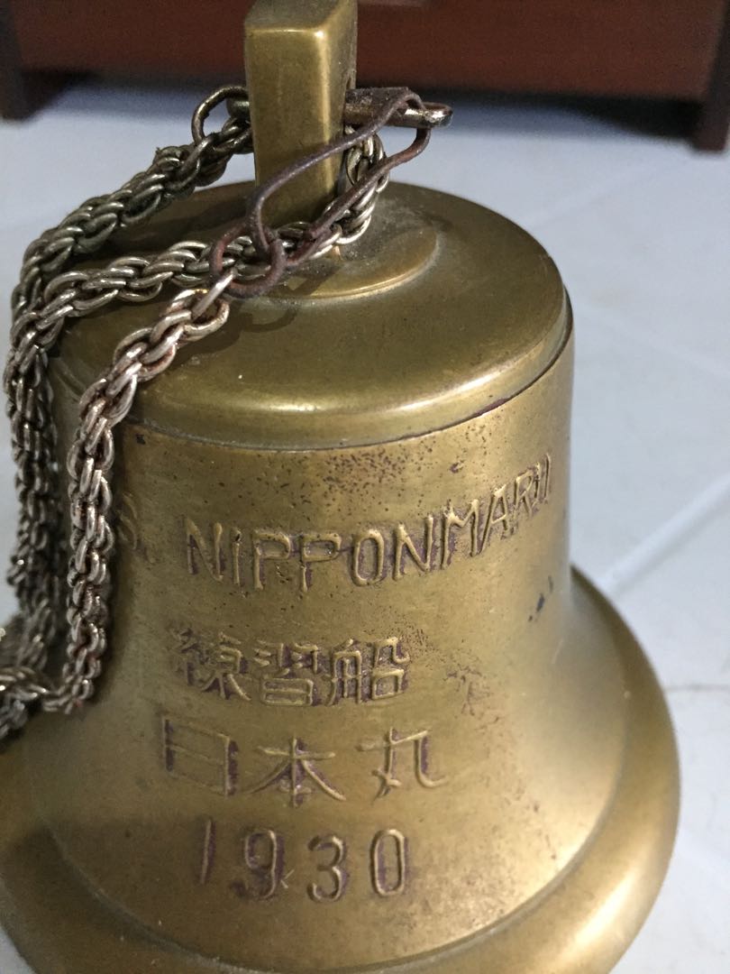 Japanese Brass Bell (1930) with one small extra bell, Hobbies & Toys