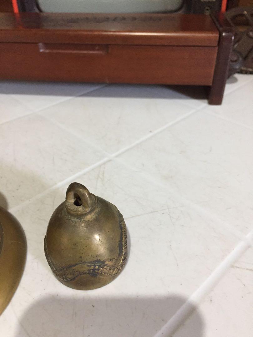 Japanese Brass Bell (1930) with one small extra bell, Hobbies & Toys