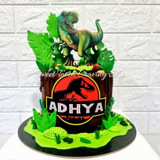 Jurassic Dino Cake, Food & Drinks, Homemade Bakes on Carousell