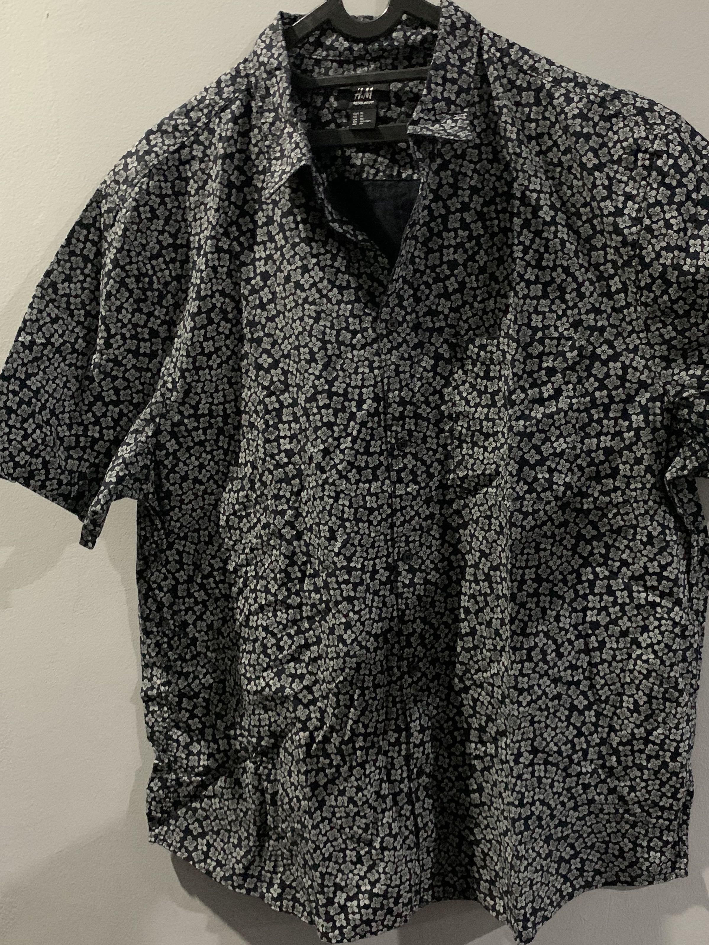 h&m floral button up