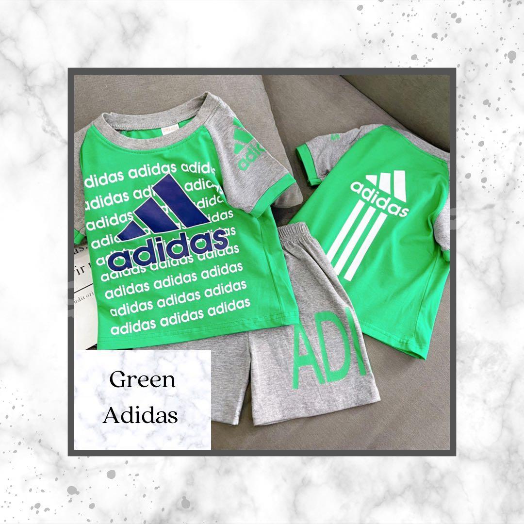 Kids Sport Set - Green Adidas, Babies \u0026 Kids, Babies \u0026 Kids Fashion on  Carousell