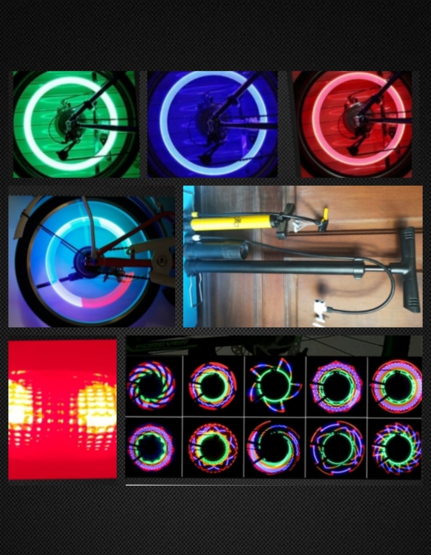 LED light tyre cap/solar powered tail/rear flashing warning light/air