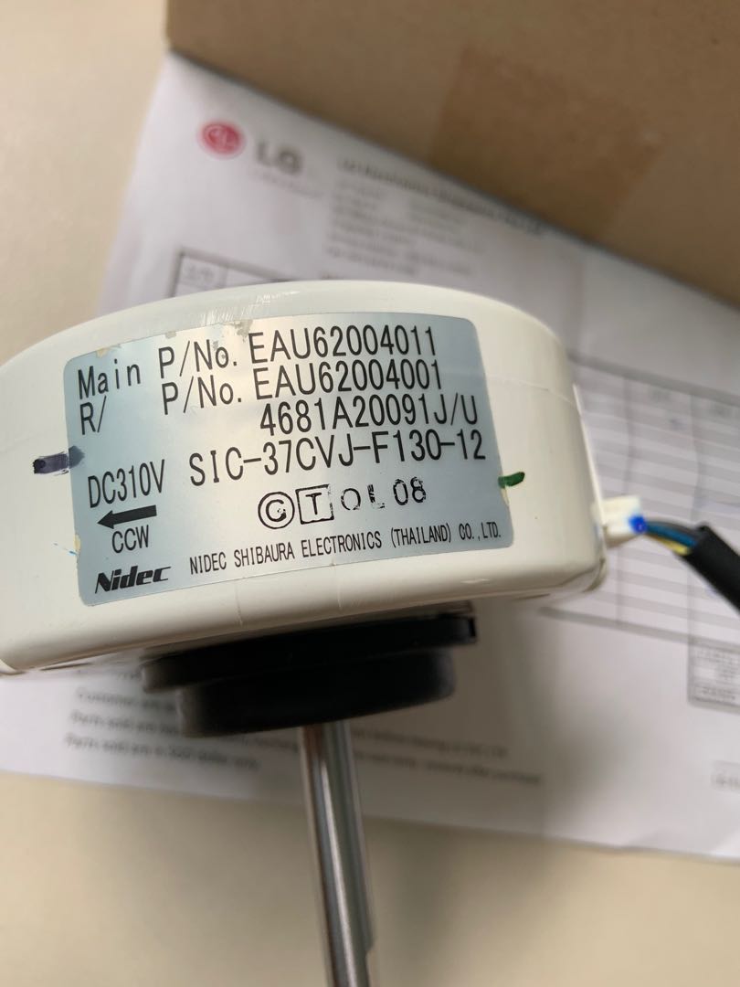 Lg split unit Fan motor assembly. Lg Aircon spare part. Fan noisy