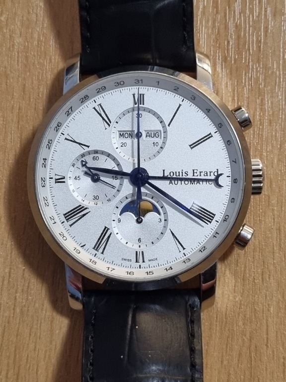 Louis Erard Moonphase Watch (elegant, 43203), Luxury, Watches on Carousell