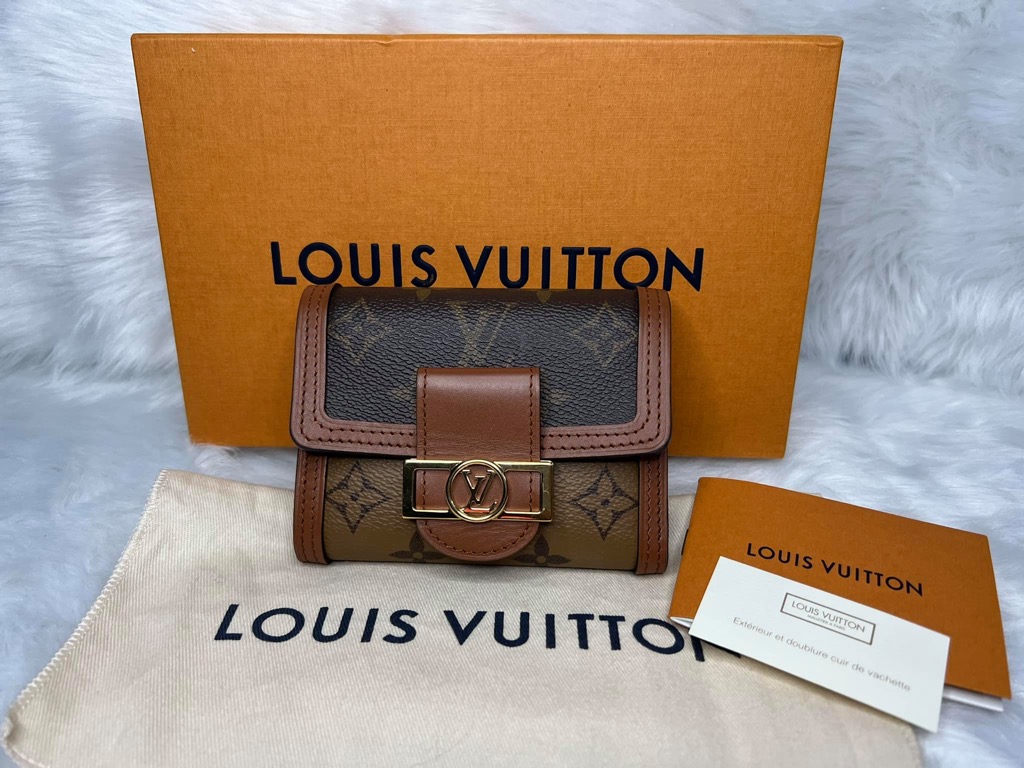 Louis Vuitton M68725 Wallet Portefeuille Dauphine Compact Monogram Used