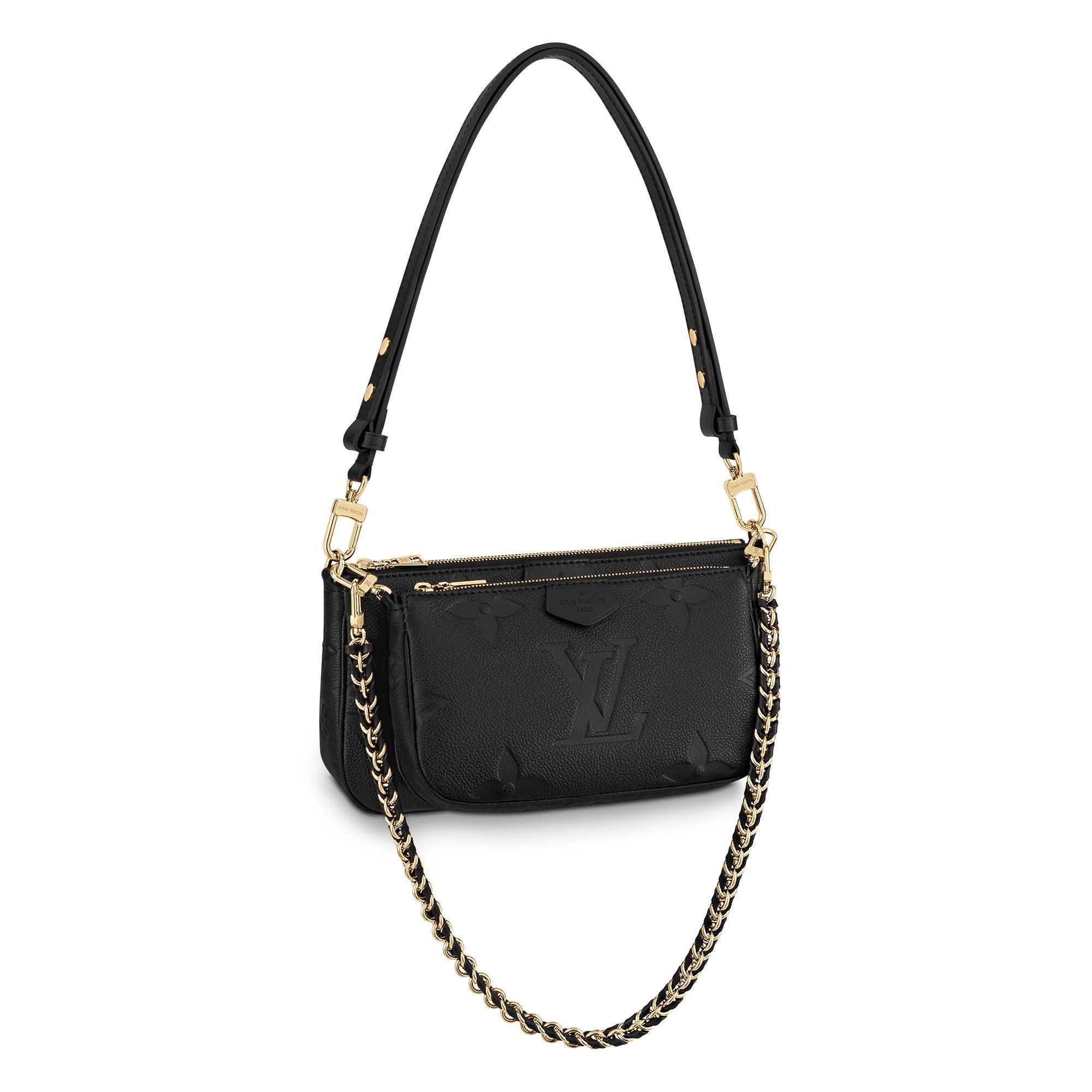 Louis Vuitton Multi Pochette Accessoires Khaki Cream Monogram Empreinte