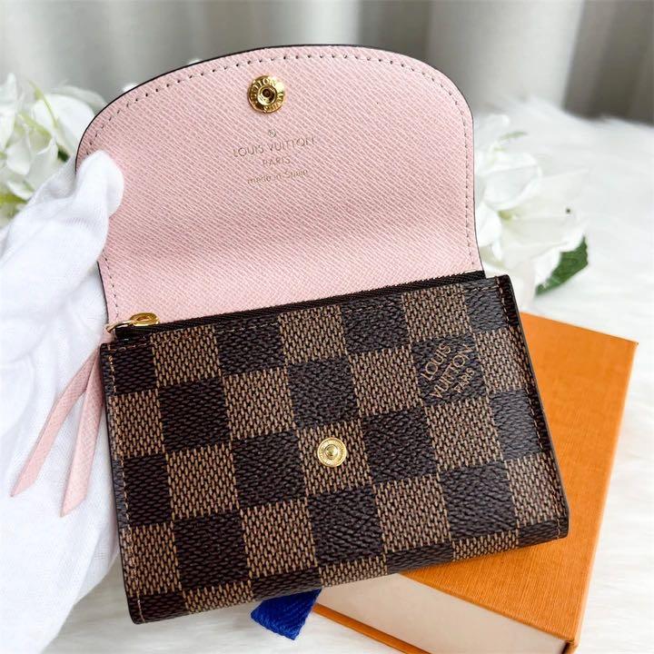 Louis Vuitton Damier Ebene Rosalie Coin Purse Rose Ballerine at