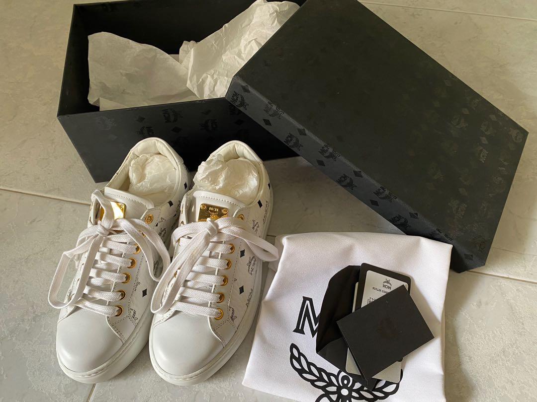 Mcm cheap white sneakers