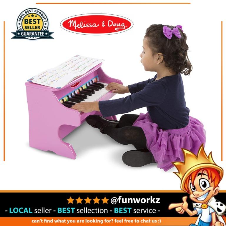 Melissa Doug Pink Piano infant kid children toy play music piano with two full octaves