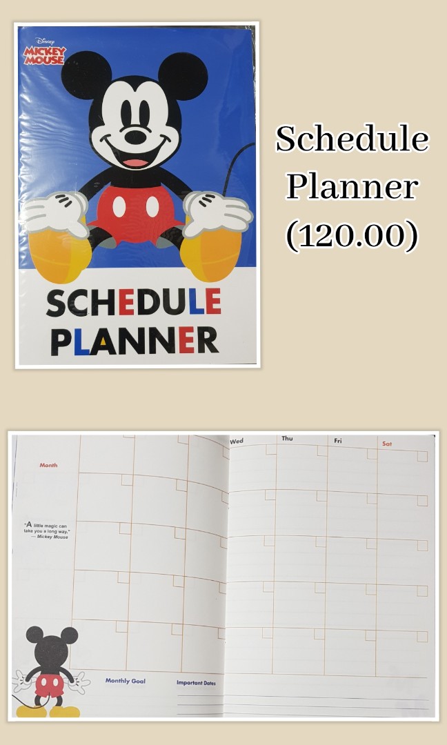 Mickey Mouse Planner, Hobbies & Toys, Stationary & Craft, Stationery