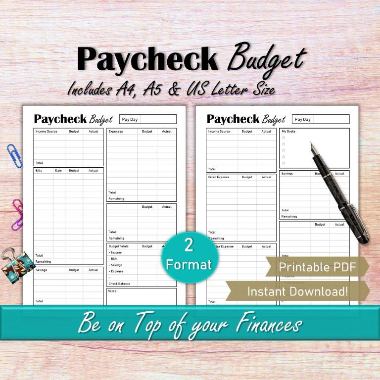 A4 Wipeable Monthly Budget Tracker/Planner 