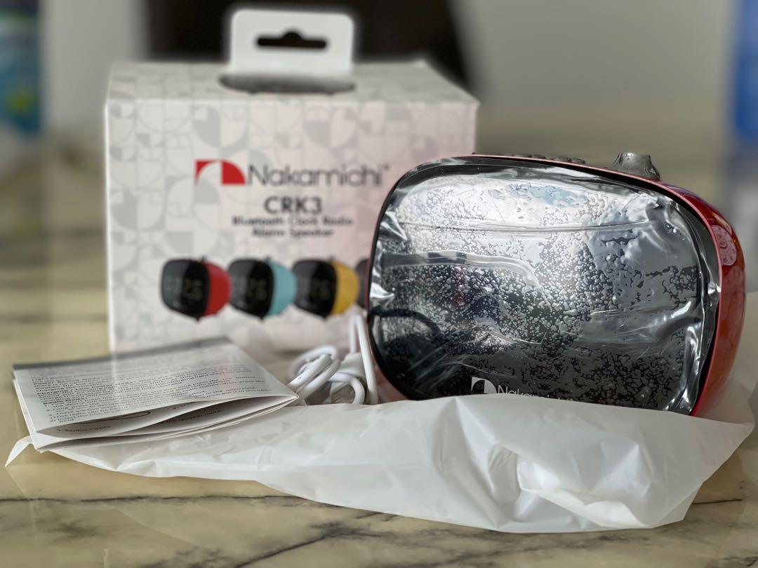 Nakamichi Bluetooth Clock Radio Alarm Speaker, Furniture & Home Living