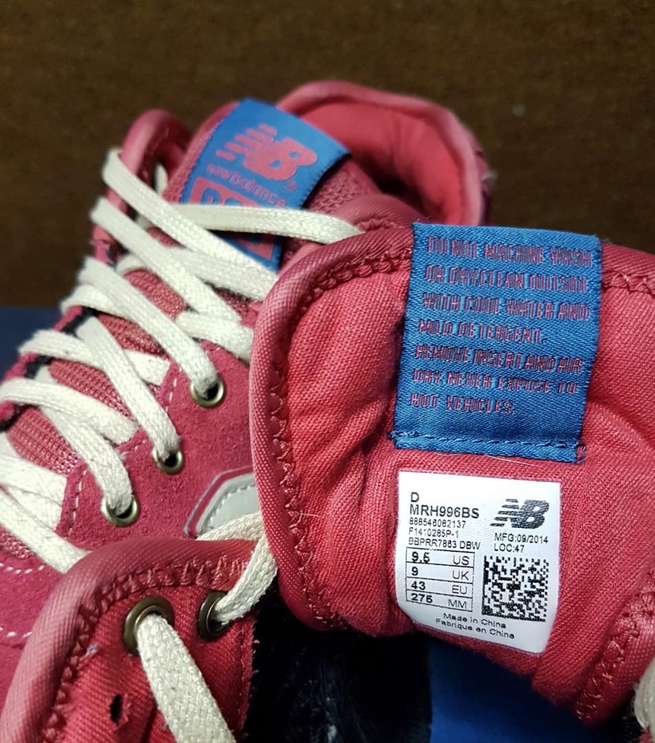 NEW BALANCE 996 MID RED SUEDE