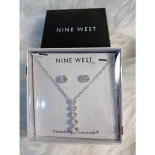 Nine West Swarovski Earrings and Necklace