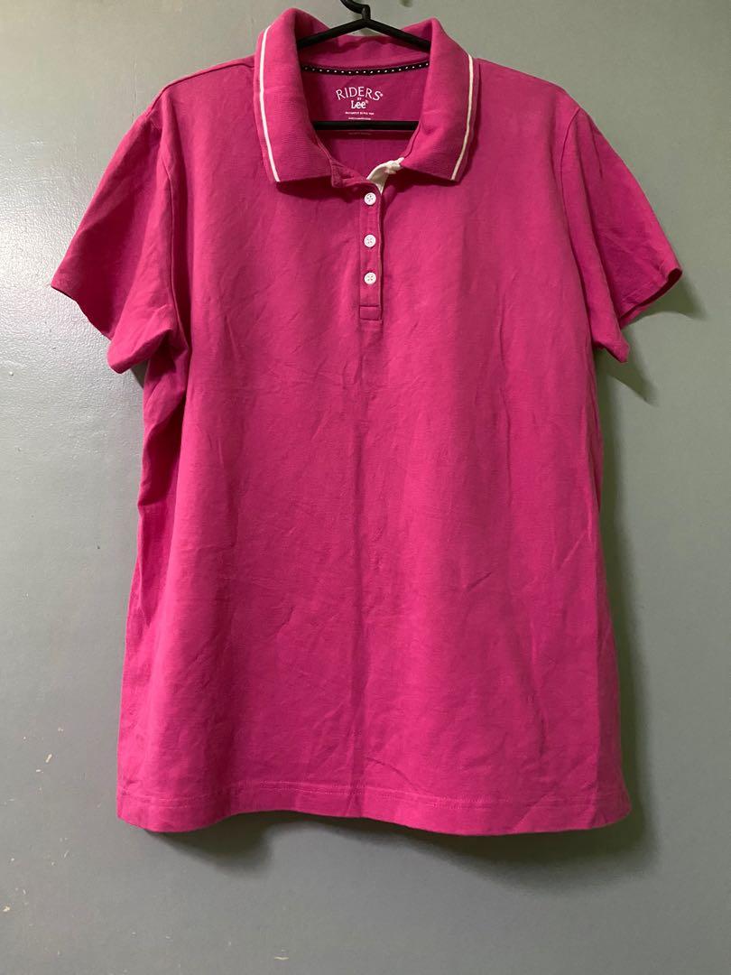 Pink polo shirt LEE (XL) on Carousell